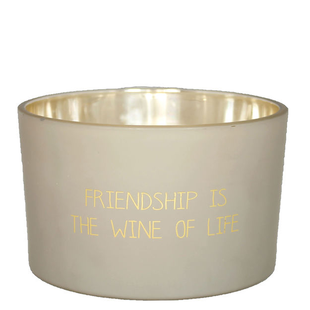 Afbeeldingen van Sojakaars - Friendship is the wine of life