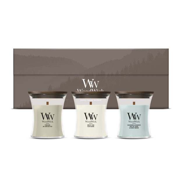 Afbeeldingen van 3 Mini Candle Woodland Trio Cadeauset